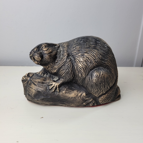 Mid-Century Modern Canadian Beaver Scupture Vintage Ceramic 6" - Picture 12 of 15